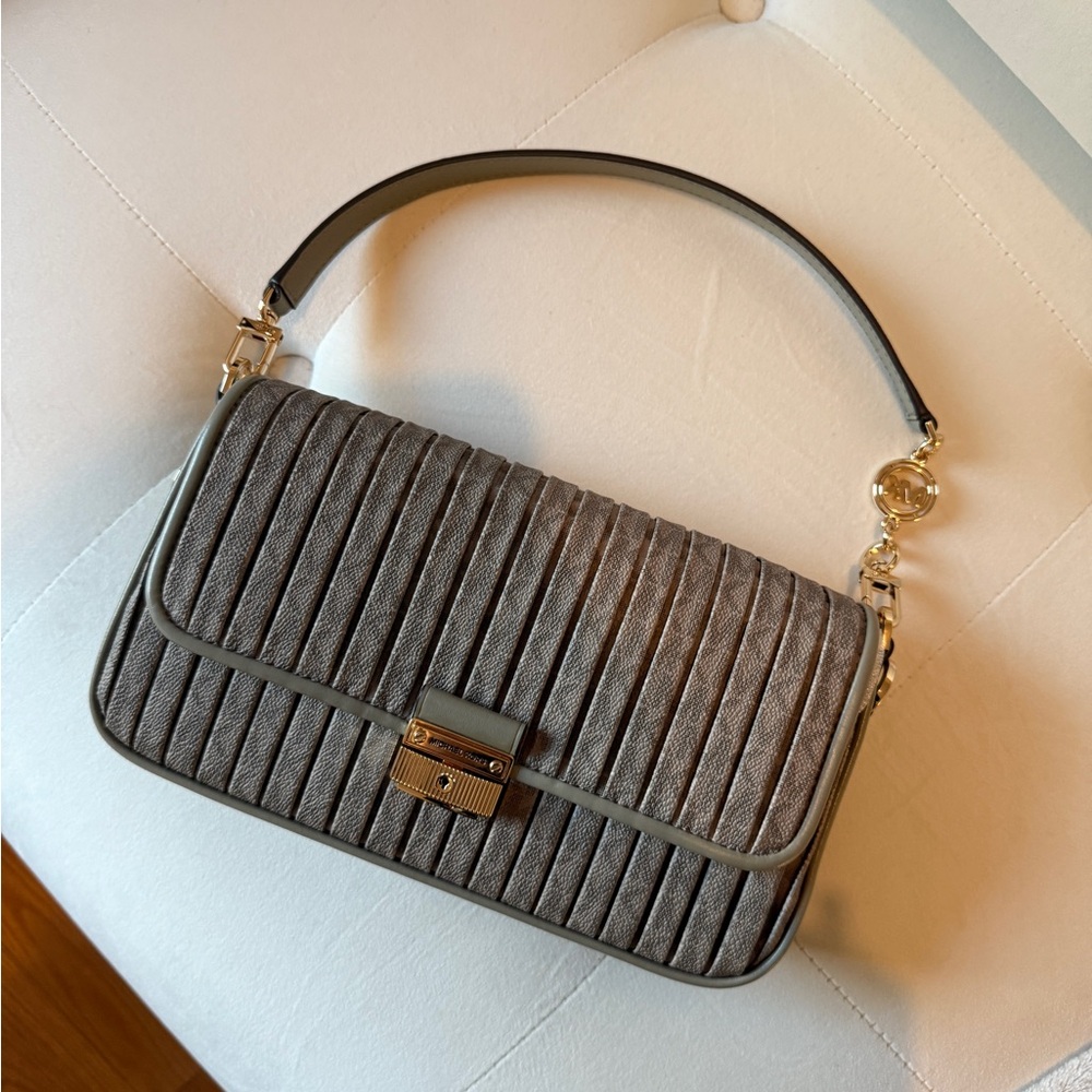 Bradshaw Small Pleated Logo Convertible Shoulder Bag